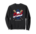 Baseball Dad Mens Baseball Sweatshirt - Trendy Graphic Unisex - T-Shirt, Sweatshirt, Hoodie