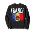 France Basketball Fire Sweatshirt - Casual Everyday Wear Men Women - T-Shirt, Sweatshirt, Hoodie