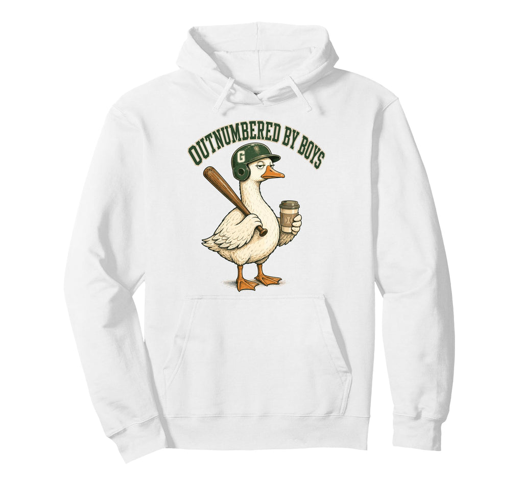 Outnumbered Mom Goose Baseball Mama Hoodie - Fun Novelty Design Unisex - T-Shirt, Sweatshirt, Hoodie