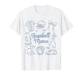 Proud Baseball Mama Outline Sports Fan T-Shirt - Aesthetic Graphic Unisex - T-Shirt, Sweatshirt, Hoodie