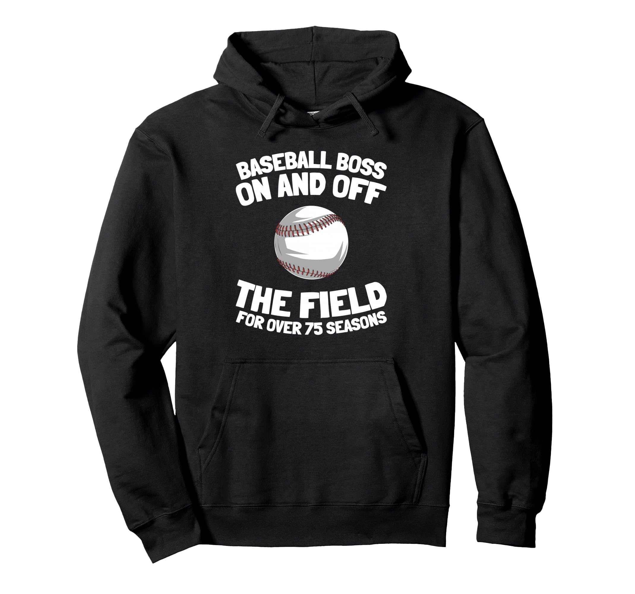 75 Years Old Baseballer Sport Player Hoodie - Aesthetic Graphic Men Women - T-Shirt, Sweatshirt, Hoodie