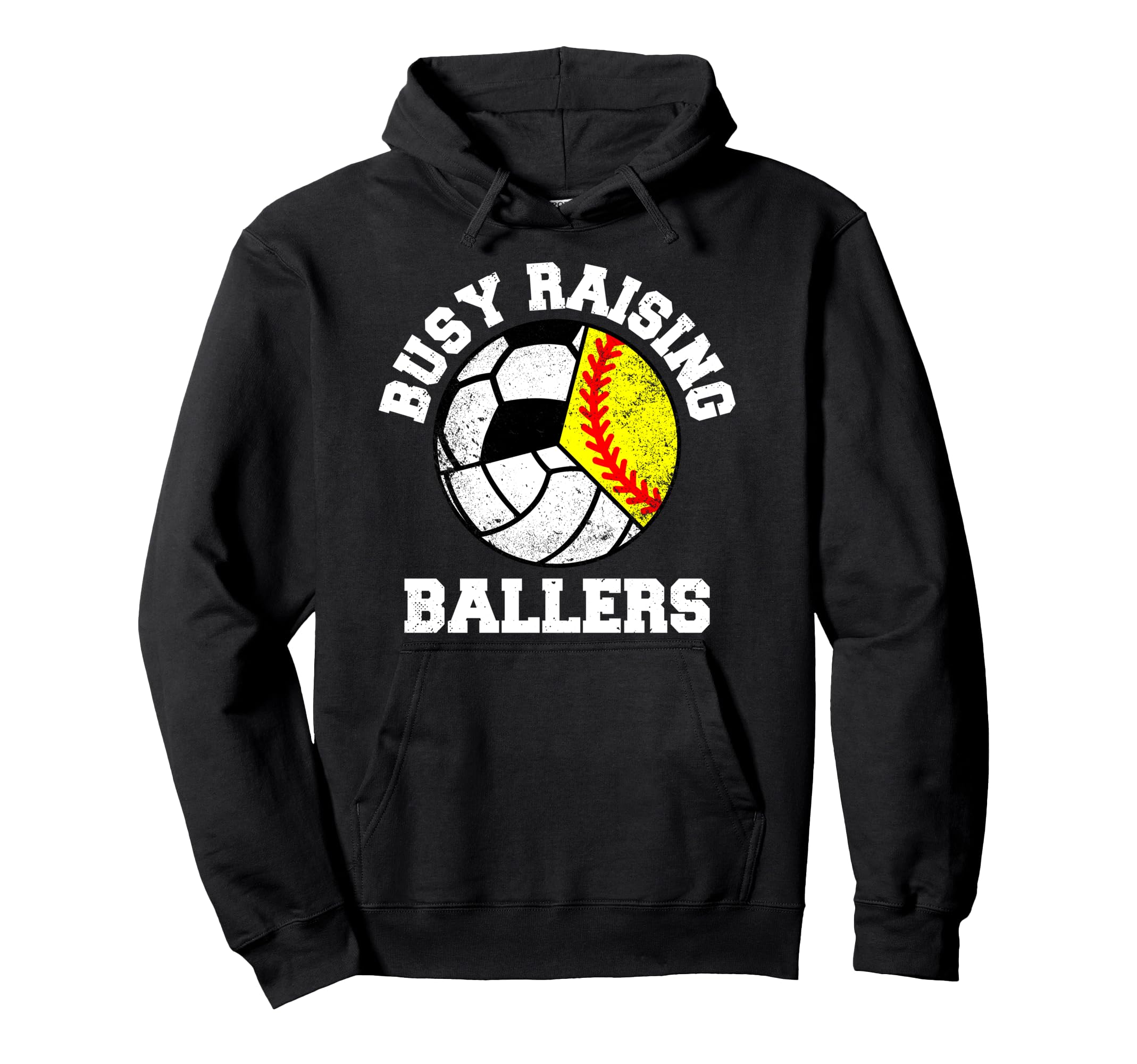 Busy Raising Ballers Funny Softball Hoodie - Streetwear Style Unisex - T-Shirt, Sweatshirt, Hoodie