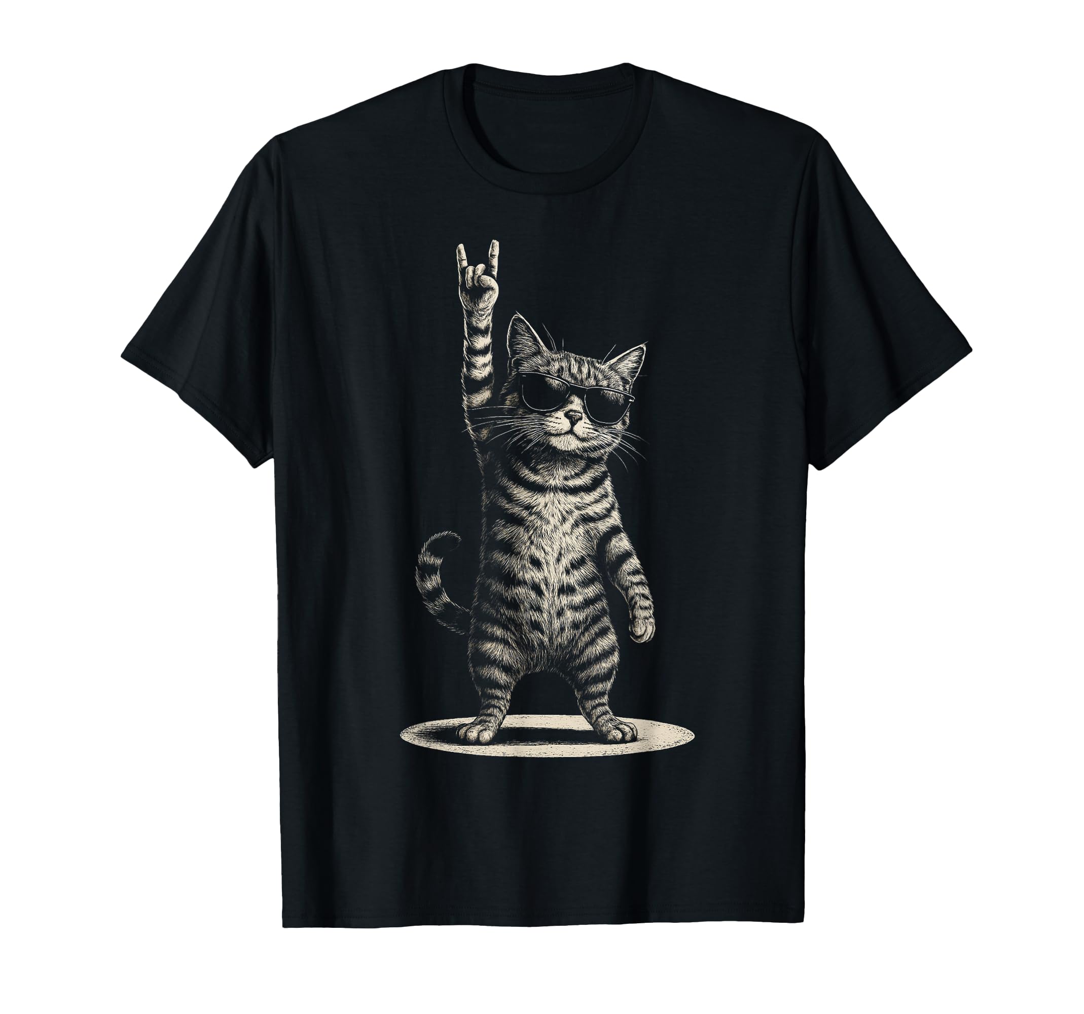 Cat Rock And Roll Kitty Rocking Music T-Shirt - Streetwear Style Unisex - T-Shirt, Sweatshirt, Hoodie
