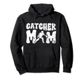 Baseball Catcher Mom Groovy Mom Baseball Hoodie - Graphic Print for Adults - T-Shirt, Sweatshirt, Hoodie