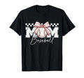 Mothers Day Baseball Coquette Bow Game Day T-Shirt - Graphic Print Unisex - T-Shirt, Sweatshirt, Hoodie