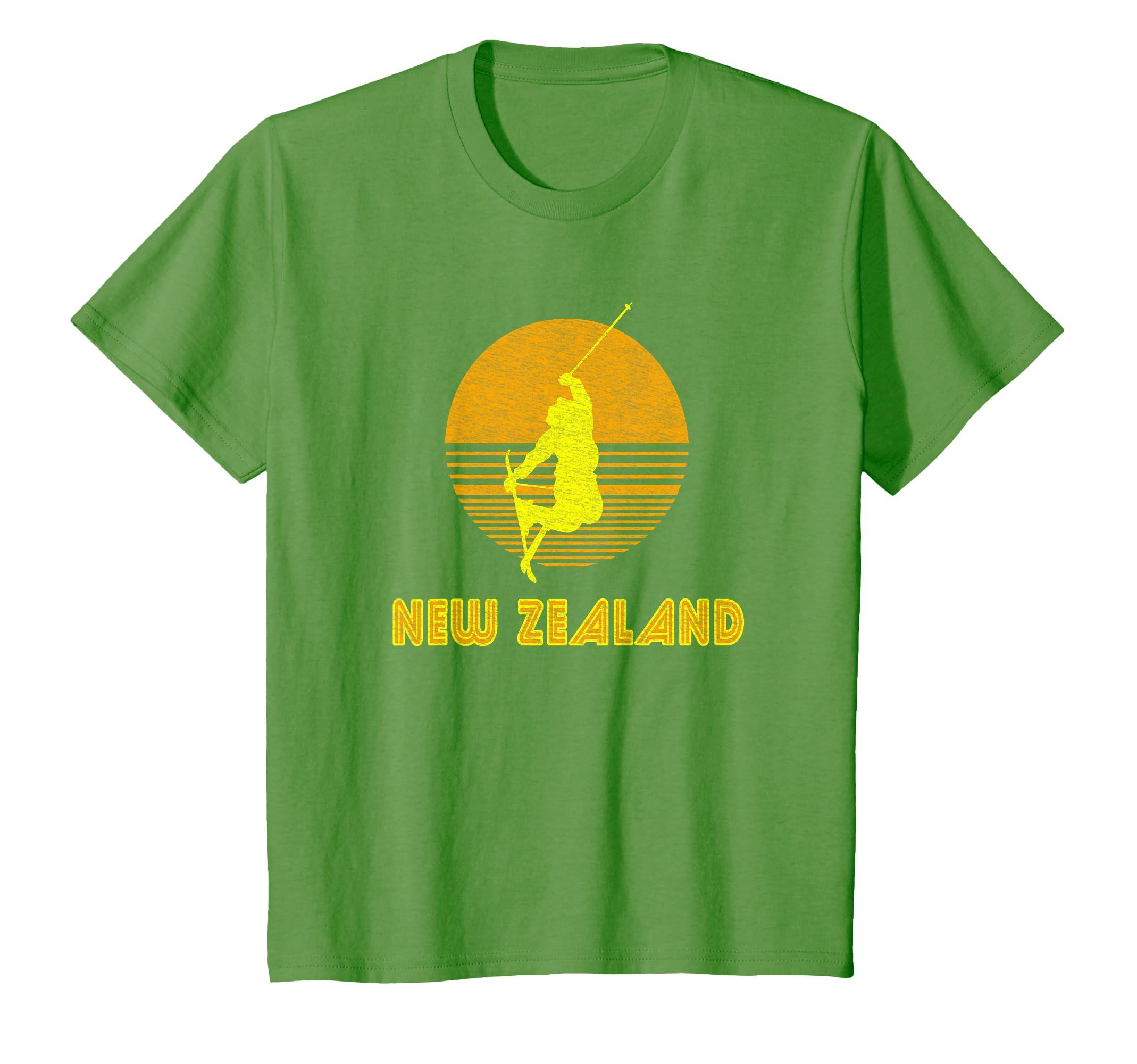 New Zealand Distressed Skiing T-Shirt - Graphic Print Men Women - T-Shirt, Sweatshirt, Hoodie