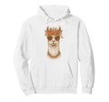 Llama Sunglases Roses Hair Hand Hoodie - Fun Novelty Design for Adults - T-Shirt, Sweatshirt, Hoodie