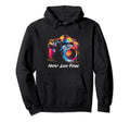 Photographer Never Lose Focus Camera Hoodie - Trendy Graphic for Adults - T-Shirt, Sweatshirt, Hoodie