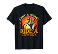 Funny Save Horse Ride Cowboy Sunset T-Shirt - Unique Graphic Unisex - T-Shirt, Sweatshirt, Hoodie
