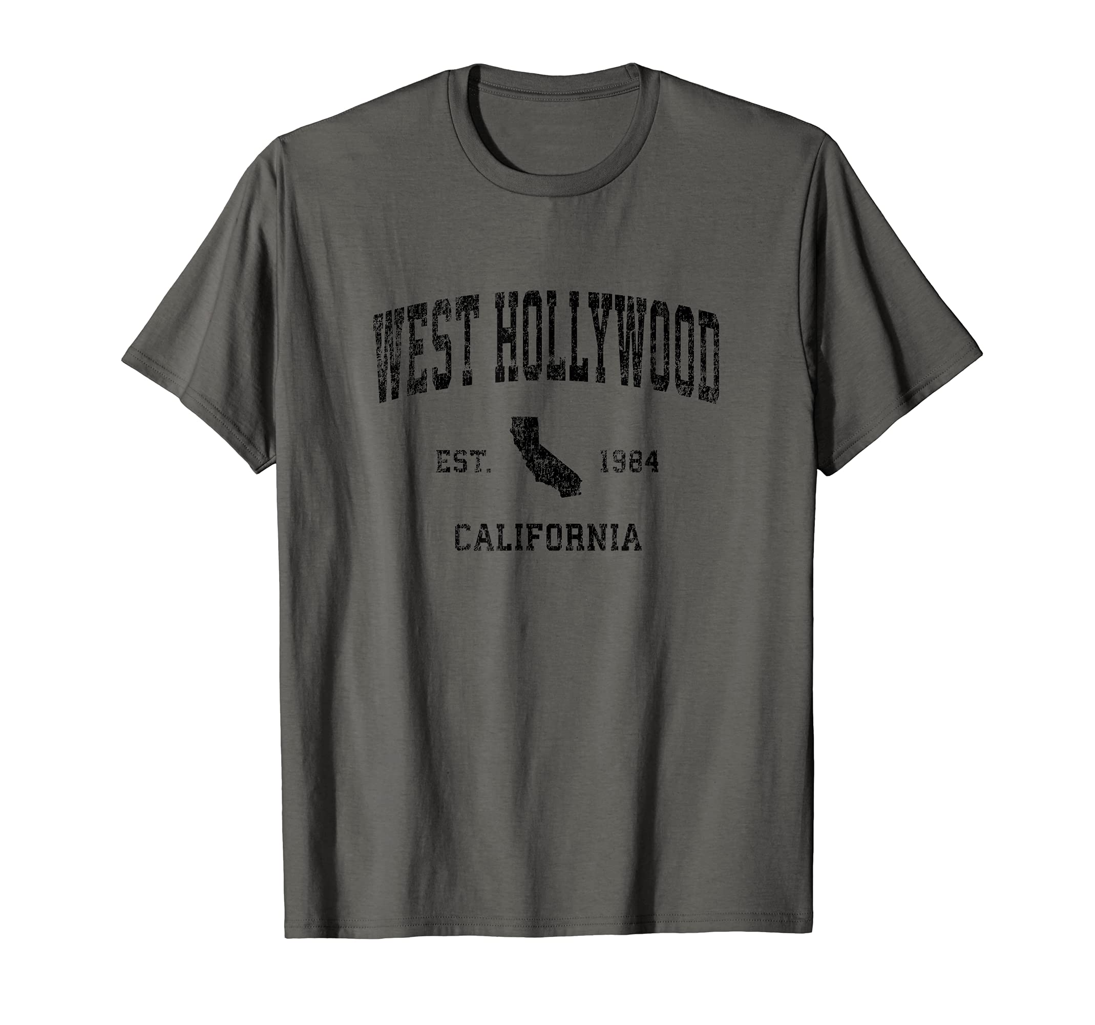 West Hollywood California Ca Sports T-Shirt - Custom Art Print Men Women - T-Shirt, Sweatshirt, Hoodie