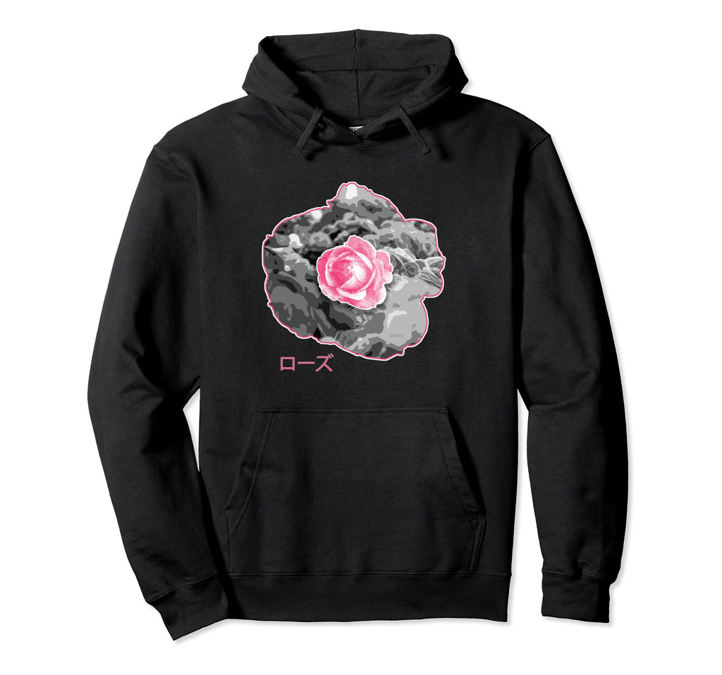 Sad Rose Floral Japanese Aesthetic Hoodie - Aesthetic Graphic Men Women - T-Shirt, Sweatshirt, Hoodie