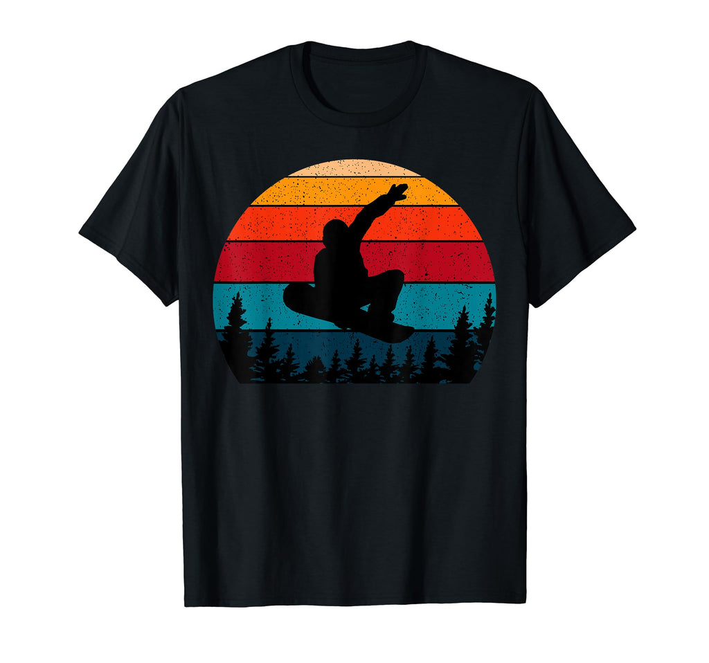 Snowboarding Sunset Skier T-Shirt - Trendy Graphic Unisex - T-Shirt, Sweatshirt, Hoodie