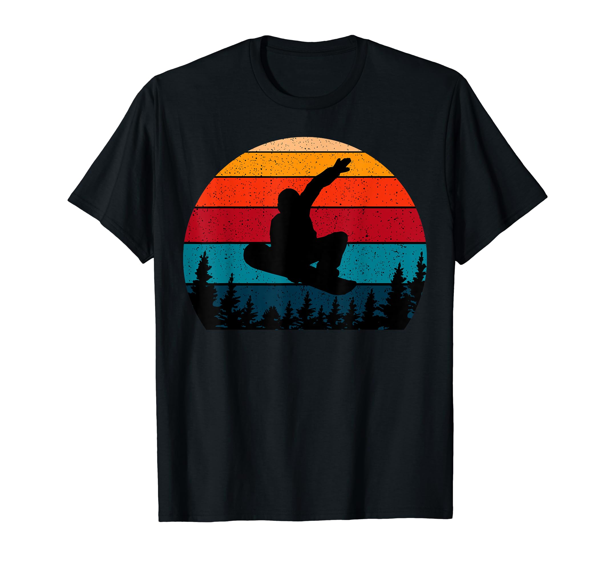 Snowboarding Sunset Skier T-Shirt - Trendy Graphic Unisex - T-Shirt, Sweatshirt, Hoodie