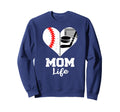 Mom Life Heart Funny Baseball Sweatshirt - Unique Graphic for Adults - T-Shirt, Sweatshirt, Hoodie
