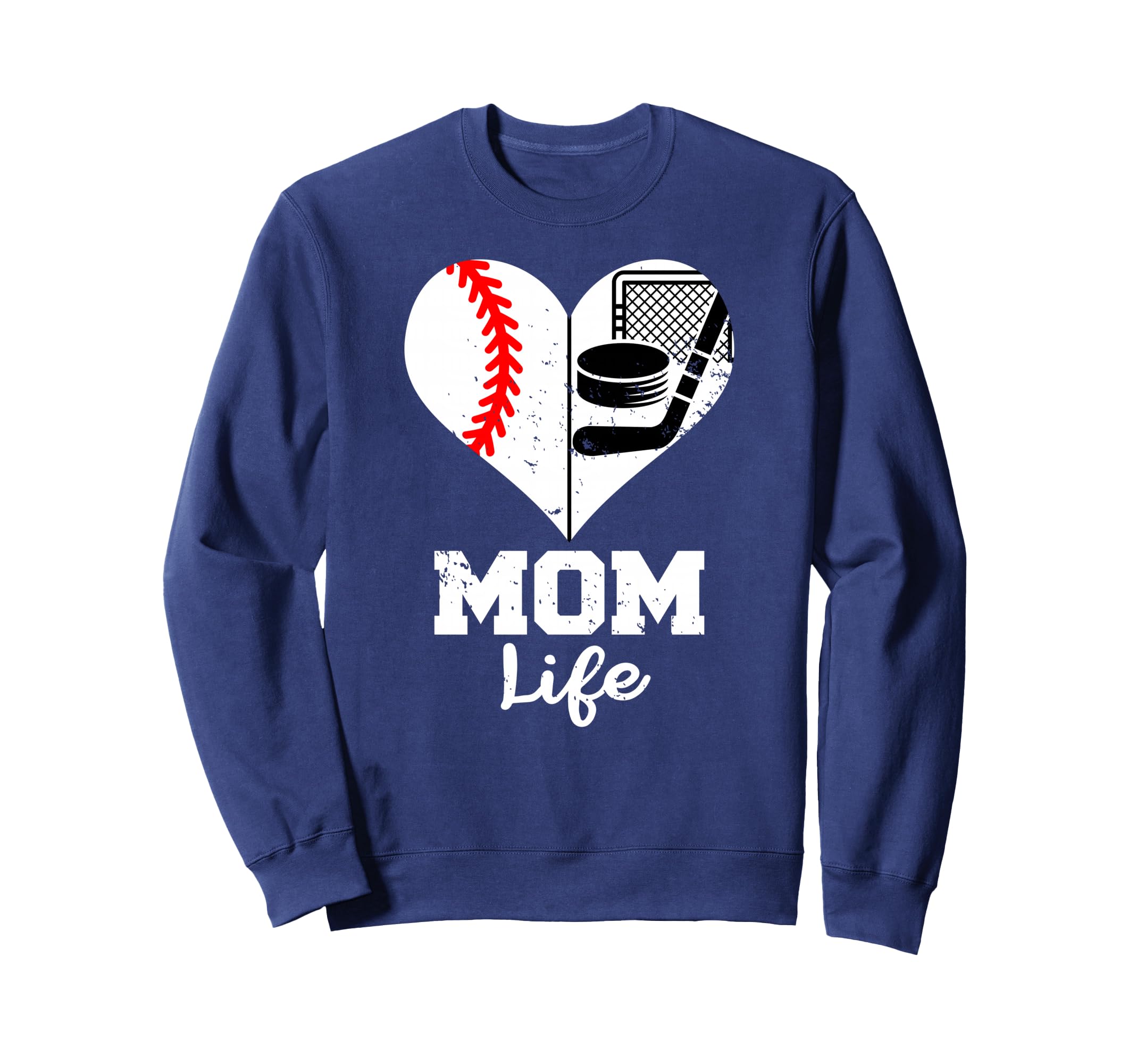 Mom Life Heart Funny Baseball Sweatshirt - Unique Graphic for Adults - T-Shirt, Sweatshirt, Hoodie