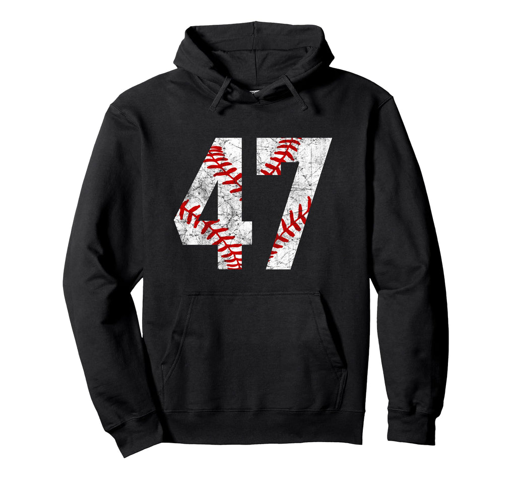 Baseball Mom 47 Jersey Baseball Hoodie - Fun Novelty Design for Adults - T-Shirt, Sweatshirt, Hoodie