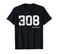 Distressed 308 Area Code Nebraska T-Shirt - Aesthetic Graphic Men Women - T-Shirt, Sweatshirt, Hoodie