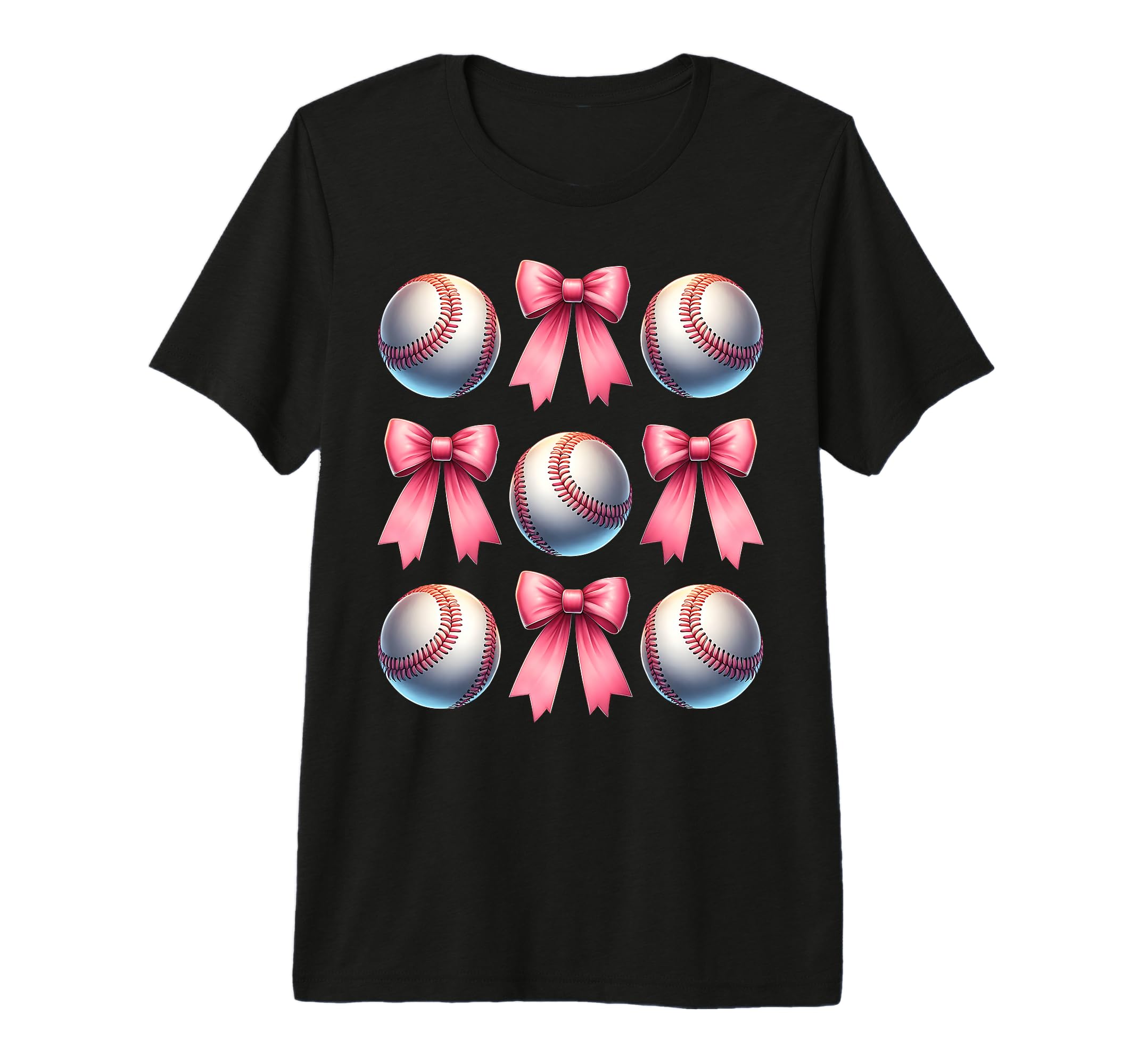 Coquette Bow Baseball Player Team T-Shirt - Novelty Apparel Men Women - T-Shirt, Sweatshirt, Hoodie