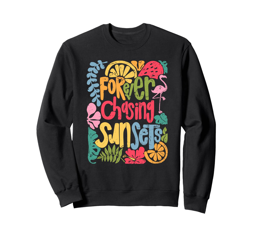 Forever Chasing Sunsets Boho Sweatshirt - Minimalist Print for Adults - T-Shirt, Sweatshirt, Hoodie