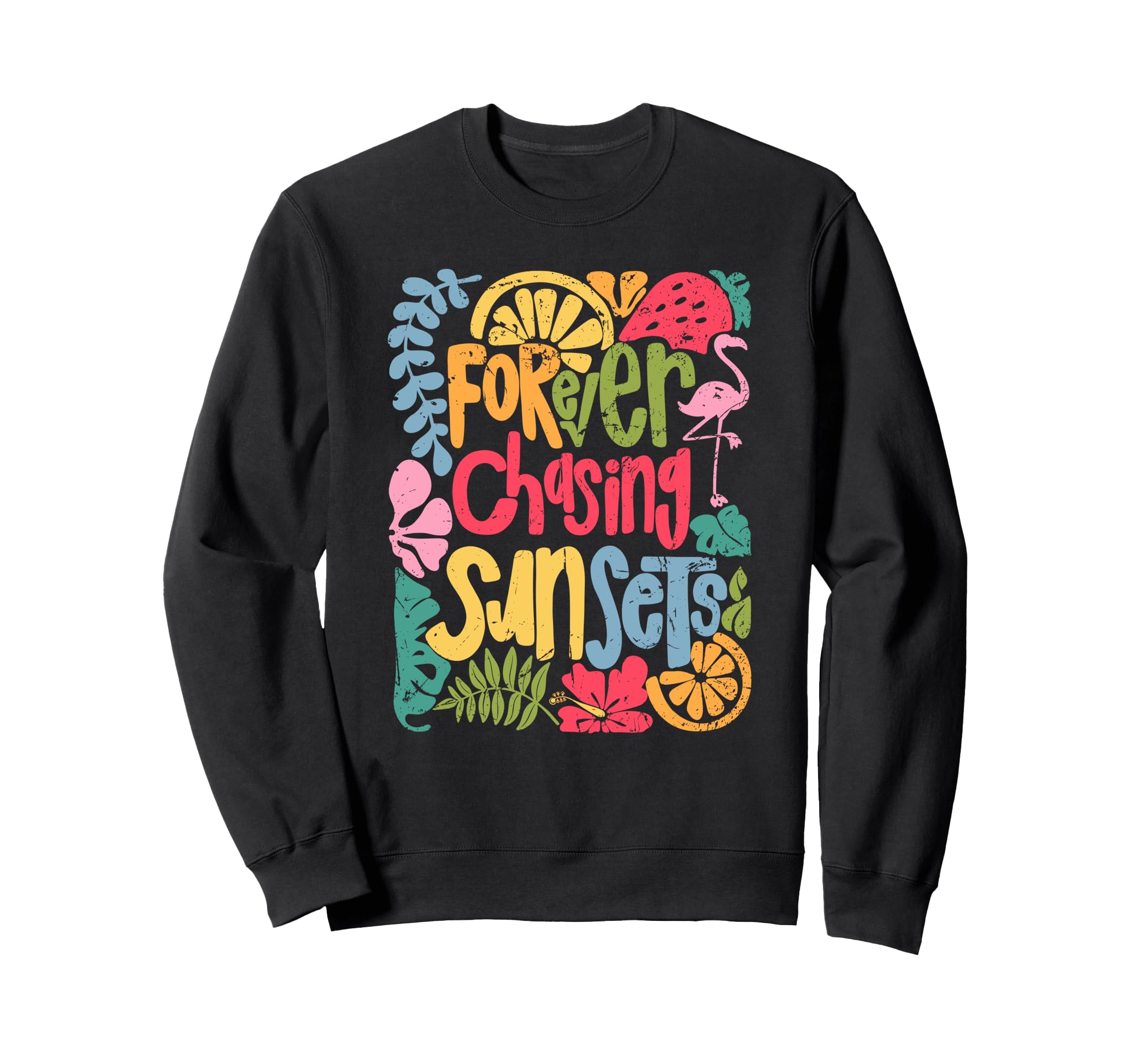 Forever Chasing Sunsets Boho Sweatshirt - Minimalist Print for Adults - T-Shirt, Sweatshirt, Hoodie