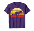 Sunset Labrador Dog Pooping Old School T-Shirt - Graphic Print Unisex - T-Shirt, Sweatshirt, Hoodie