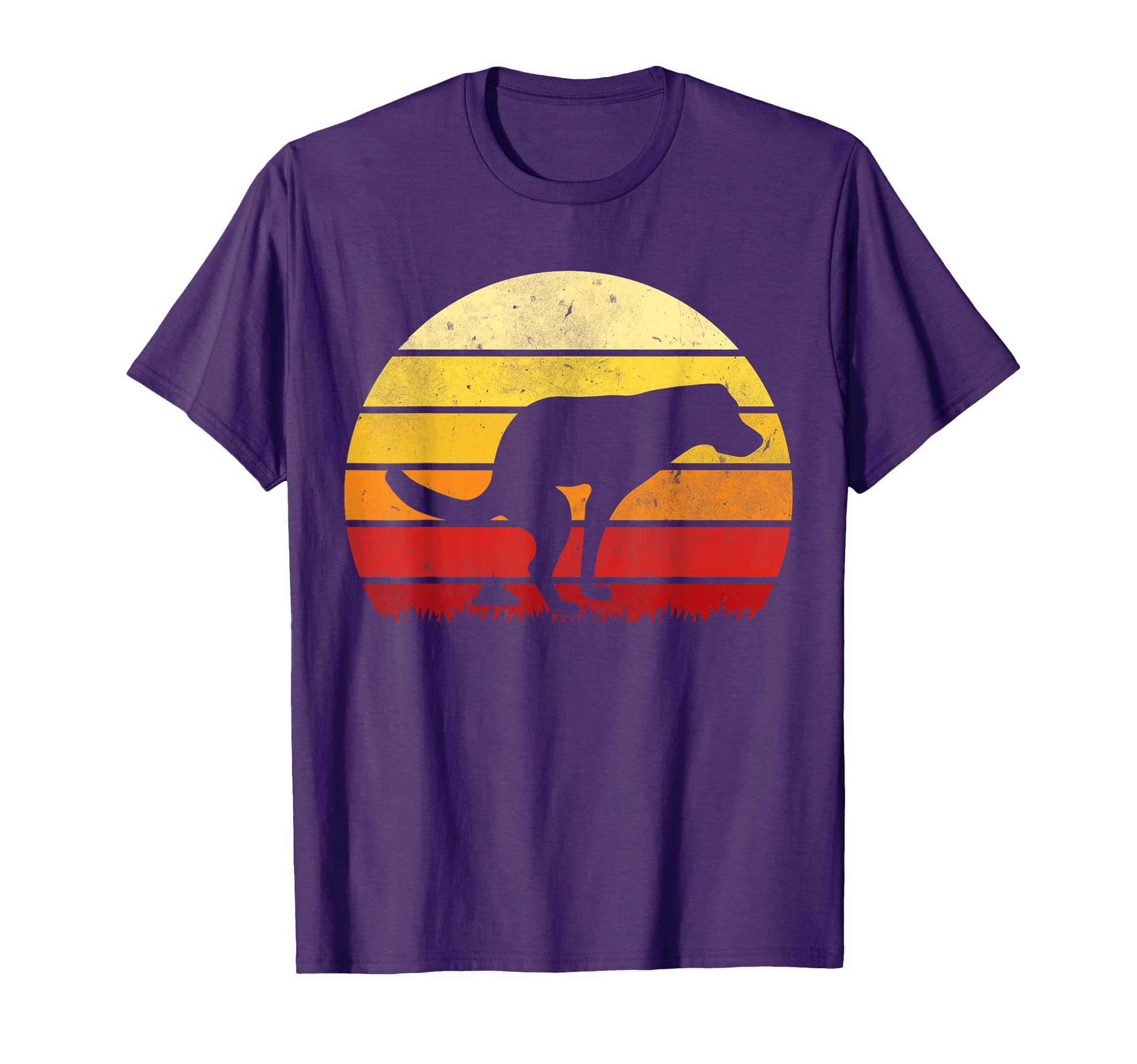 Sunset Labrador Dog Pooping Old School T-Shirt - Graphic Print Unisex - T-Shirt, Sweatshirt, Hoodie