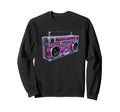 Boombox Old School Cassette Tape Sweatshirt - Fun Novelty Design Men Women - T-Shirt, Sweatshirt, Hoodie