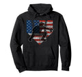 Baseball Catcher American Flag Home Hoodie - Streetwear Style for Adults - T-Shirt, Sweatshirt, Hoodie