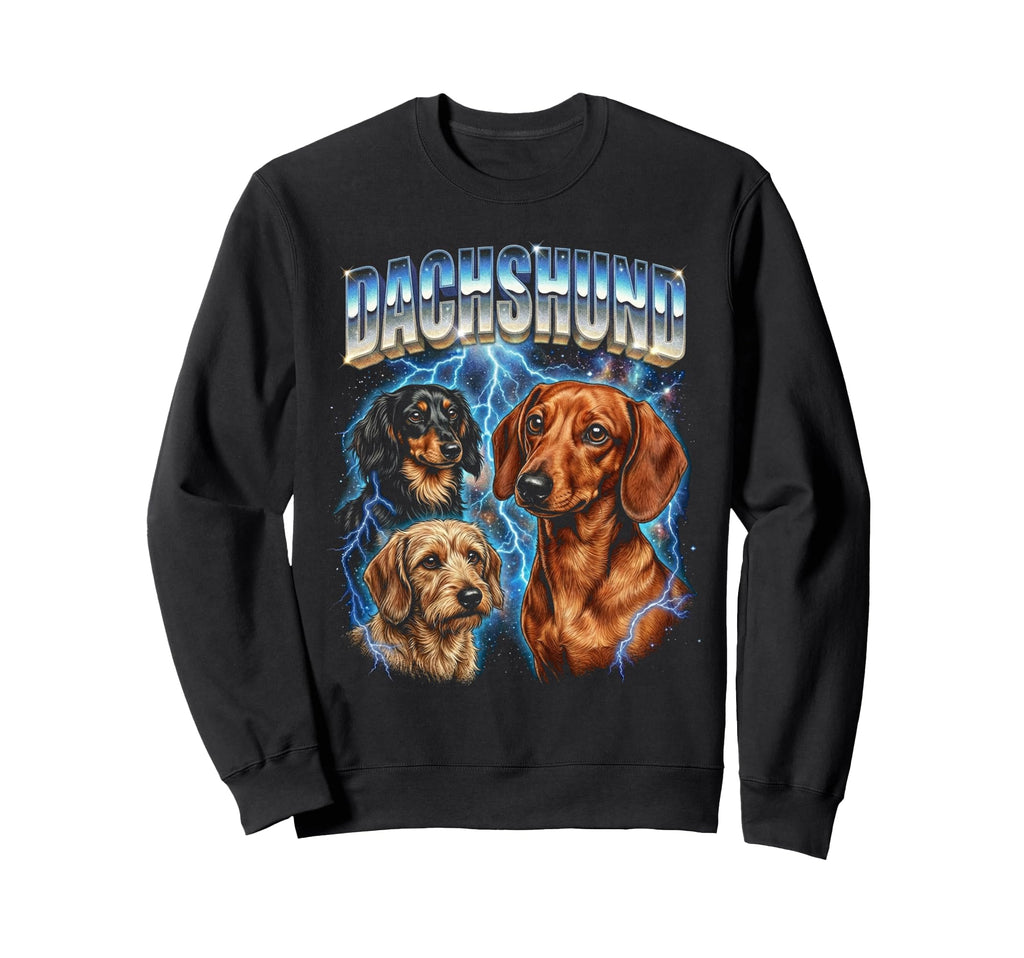 Dachshund 80S Dog Lover Funny 90S Sweatshirt - Minimalist Print Unisex - T-Shirt, Sweatshirt, Hoodie