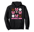 Baseball Mom Baseball Mama Mothers Hoodie - Fun Novelty Design for Adults - T-Shirt, Sweatshirt, Hoodie