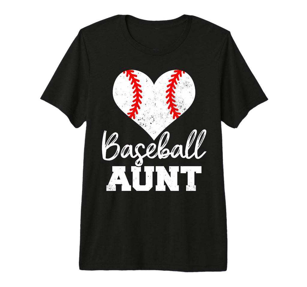 Baseball Aunt Heart Funny Heartfelt Love T-Shirt - Novelty Apparel Unisex - T-Shirt, Sweatshirt, Hoodie
