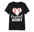 Baseball Aunt Heart Funny Heartfelt Love T-Shirt - Novelty Apparel Unisex - T-Shirt, Sweatshirt, Hoodie