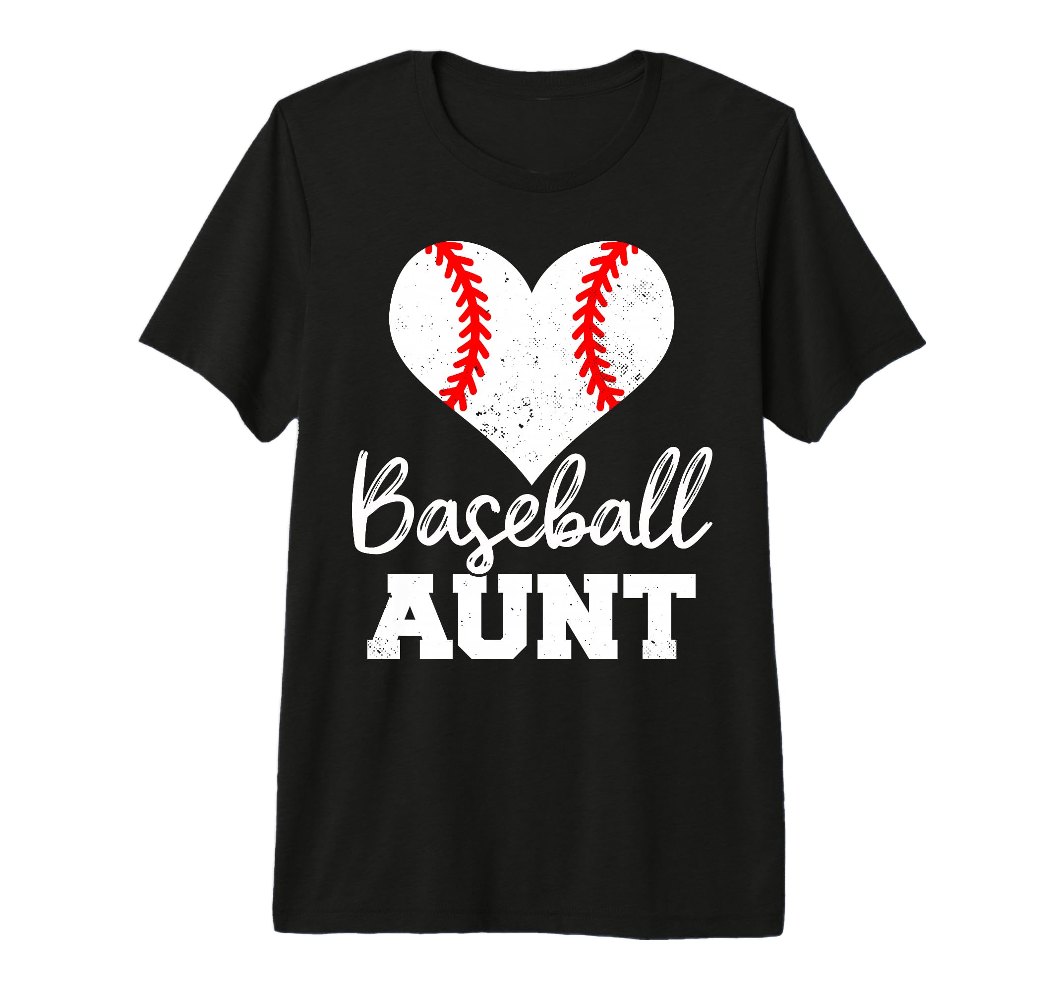Baseball Aunt Heart Funny Heartfelt Love T-Shirt - Novelty Apparel Unisex - T-Shirt, Sweatshirt, Hoodie