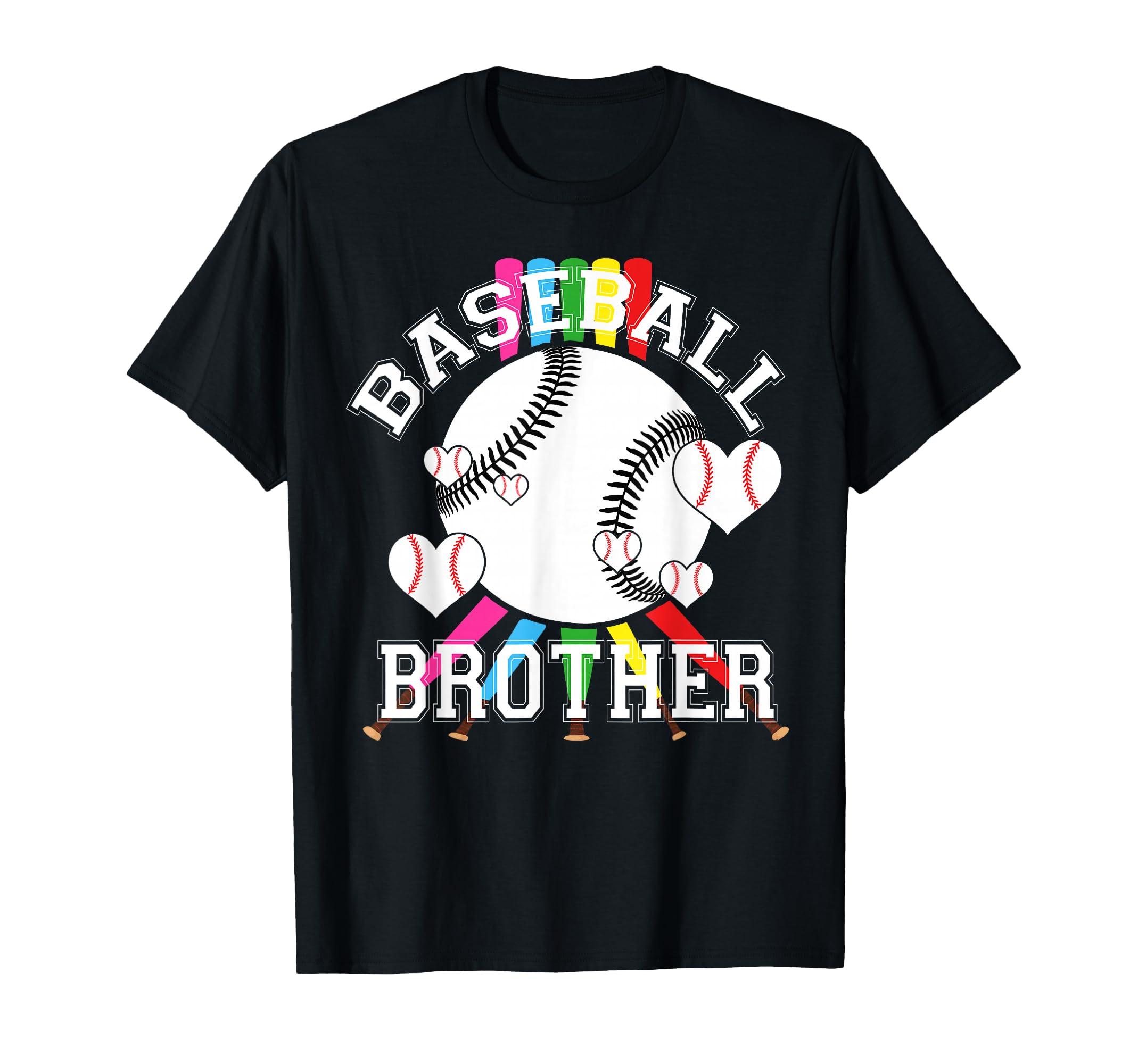 Baseball Brother Colorful Baseball T-Shirt - Custom Art Print Unisex - T-Shirt, Sweatshirt, Hoodie
