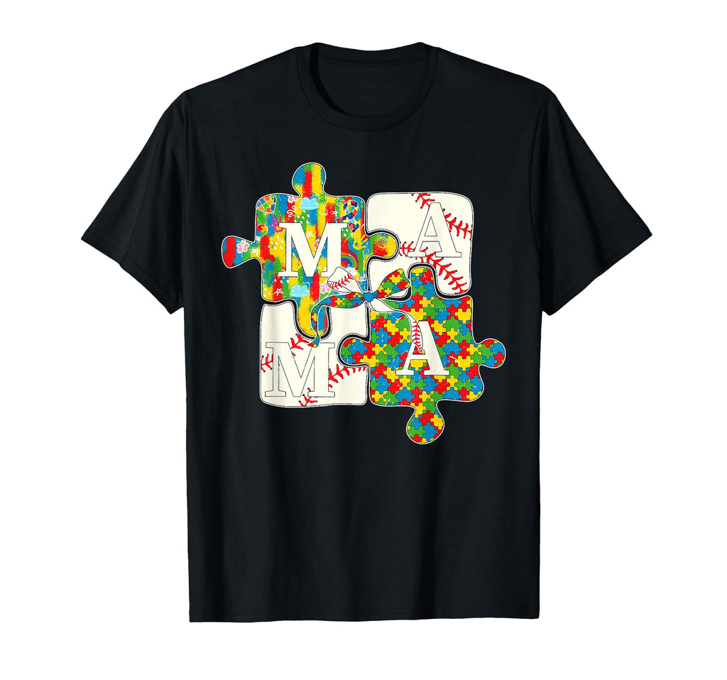 Autism Awareness Baseball Mama T-Shirt - Casual Everyday Wear for Adults - T-Shirt, Sweatshirt, Hoodie