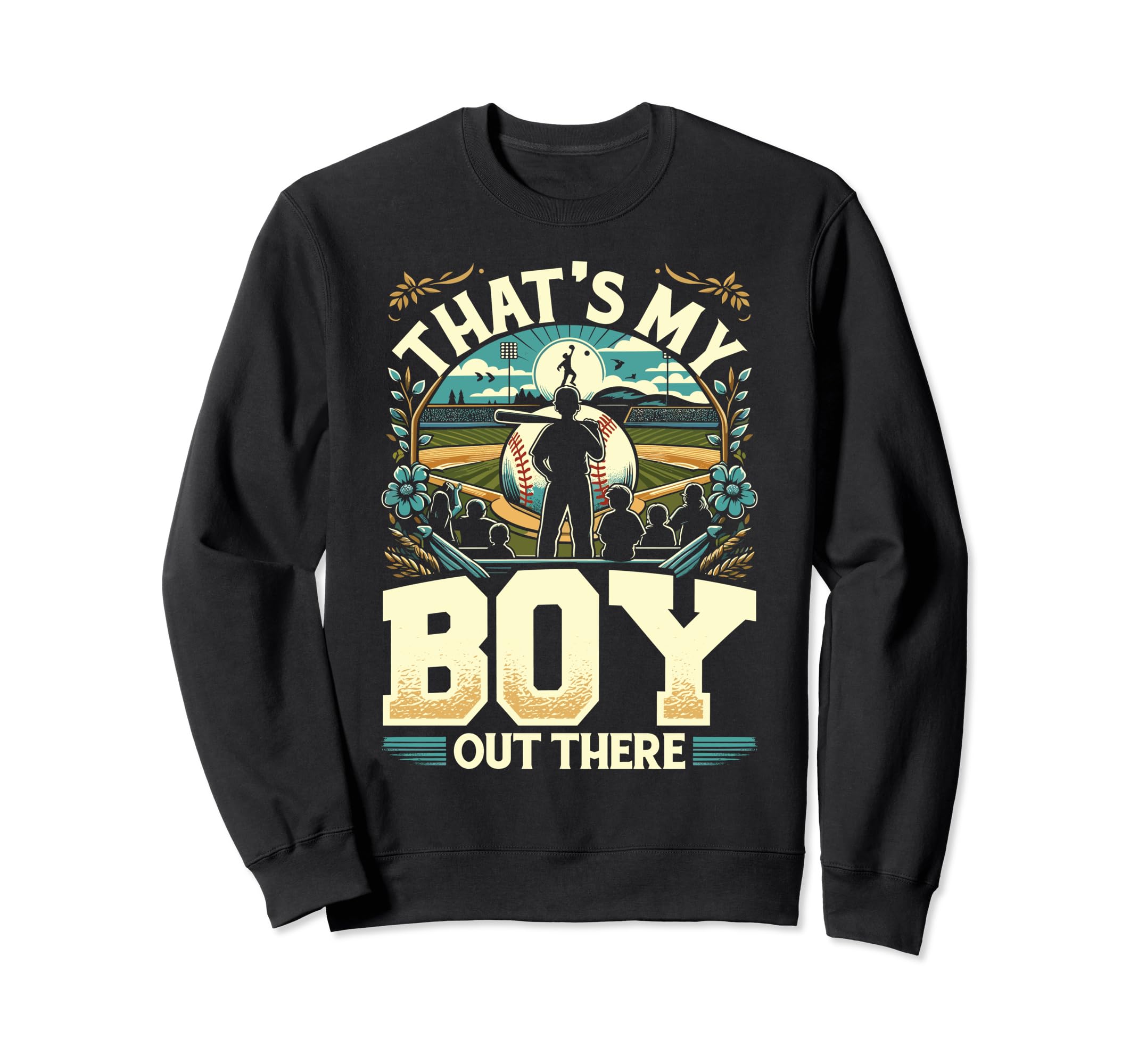 Fathers Day Baseball Dad Baseball Sweatshirt - Novelty Apparel for Adults - T-Shirt, Sweatshirt, Hoodie