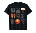 Coquette Basketball Bow Game Day Basketball T-Shirt - Graphic Print Unisex - T-Shirt, Sweatshirt, Hoodie