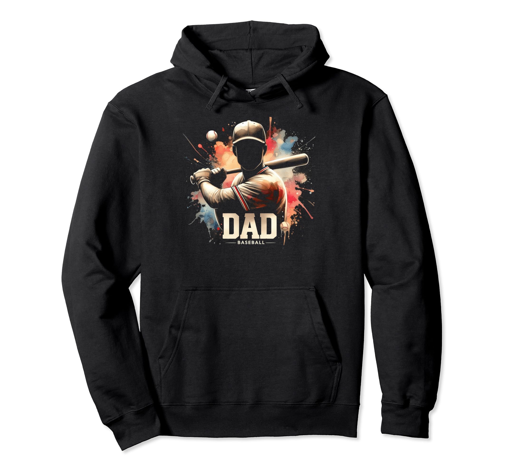 Baseball Dad Fathers Day Hoodie - Unique Graphic Men Women - T-Shirt, Sweatshirt, Hoodie