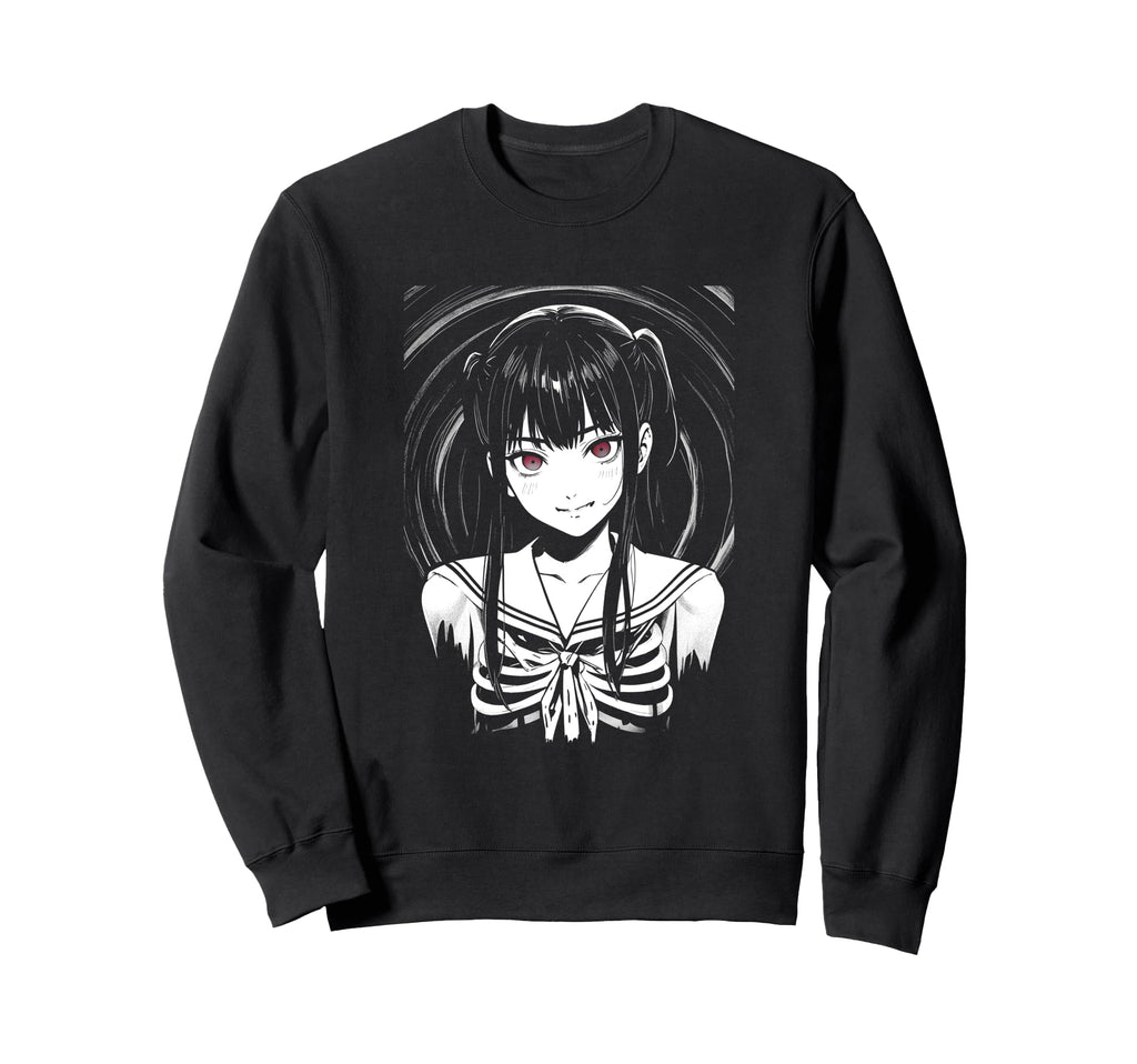 Y2K Goth Anime Sad Inside Aesthetic Sweatshirt - Minimalist Print Unisex - T-Shirt, Sweatshirt, Hoodie