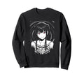 Y2K Goth Anime Sad Inside Aesthetic Sweatshirt - Minimalist Print Unisex - T-Shirt, Sweatshirt, Hoodie