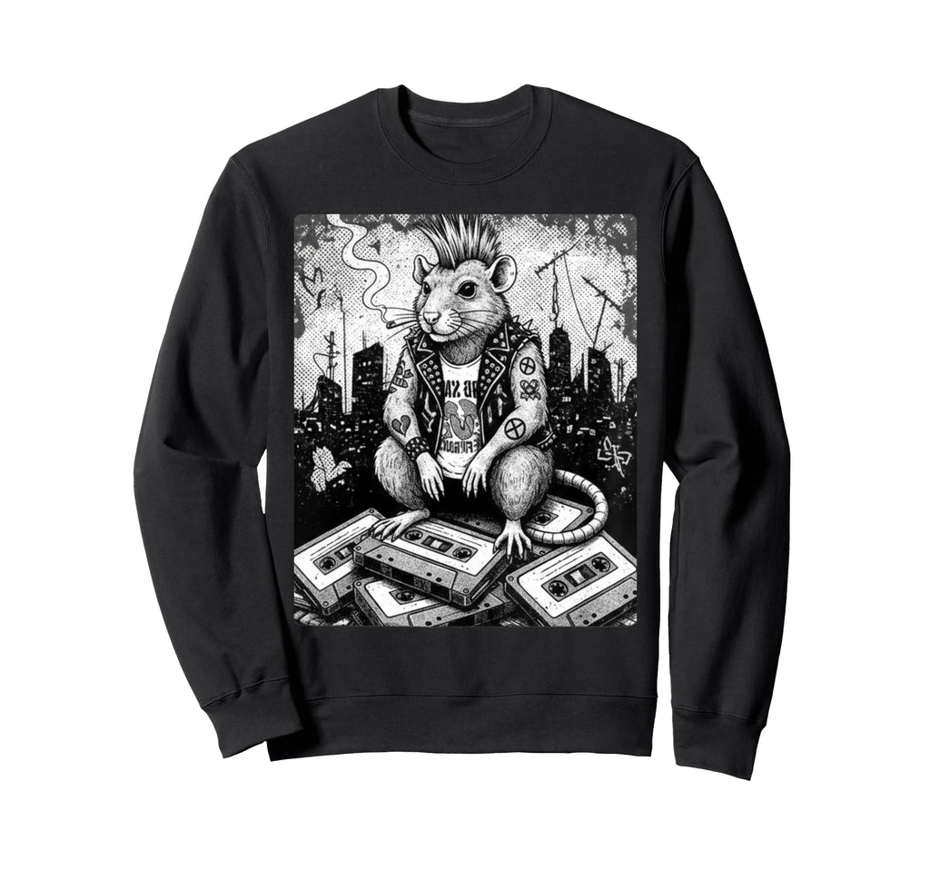 Grunge Rock Smoking Punk Rat Sweatshirt - Streetwear Style Men Women - T-Shirt, Sweatshirt, Hoodie