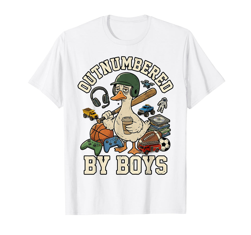 Outnumbered Funny Mom Goose Mothers Day T-Shirt - Trendy Graphic Men Women - T-Shirt, Sweatshirt, Hoodie