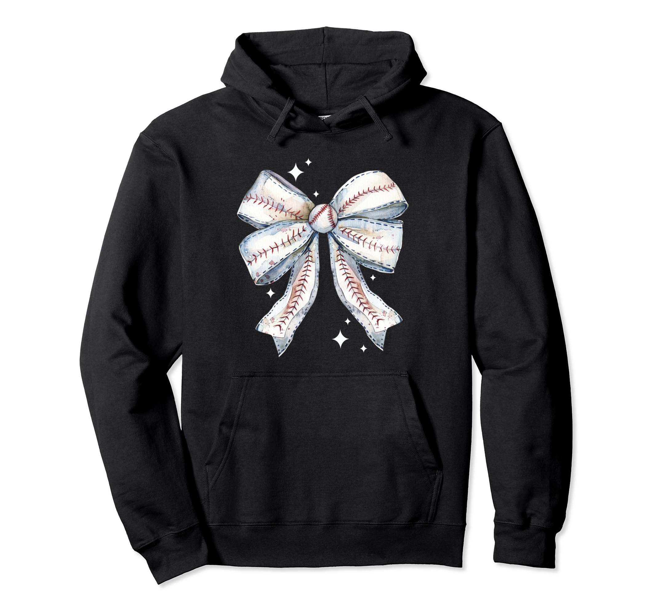 Baseball Coquette Bow Baseball Mom Bow Hoodie - Custom Art Print Men Women - T-Shirt, Sweatshirt, Hoodie