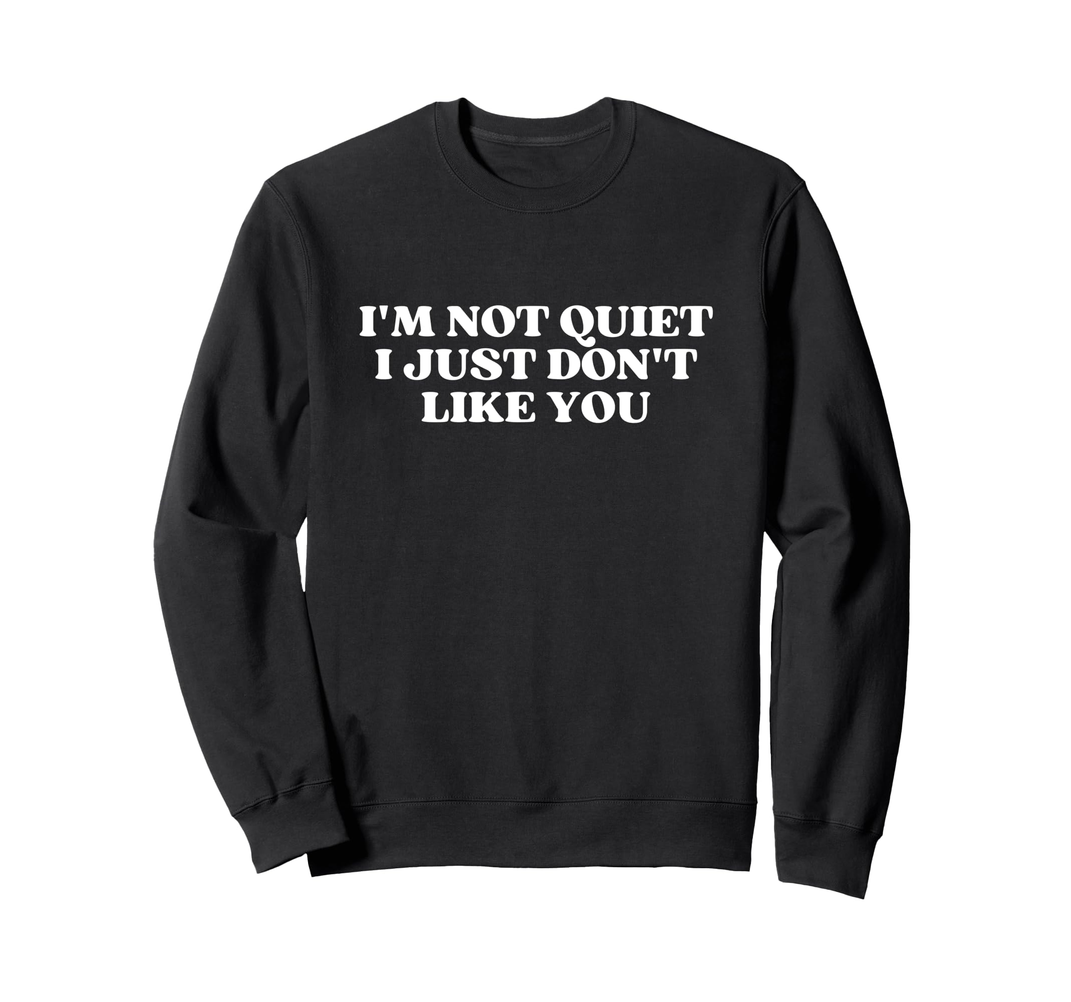 Im Not Quiet I Just Dont Like You Y2K Sweatshirt - Novelty Apparel Unisex - T-Shirt, Sweatshirt, Hoodie