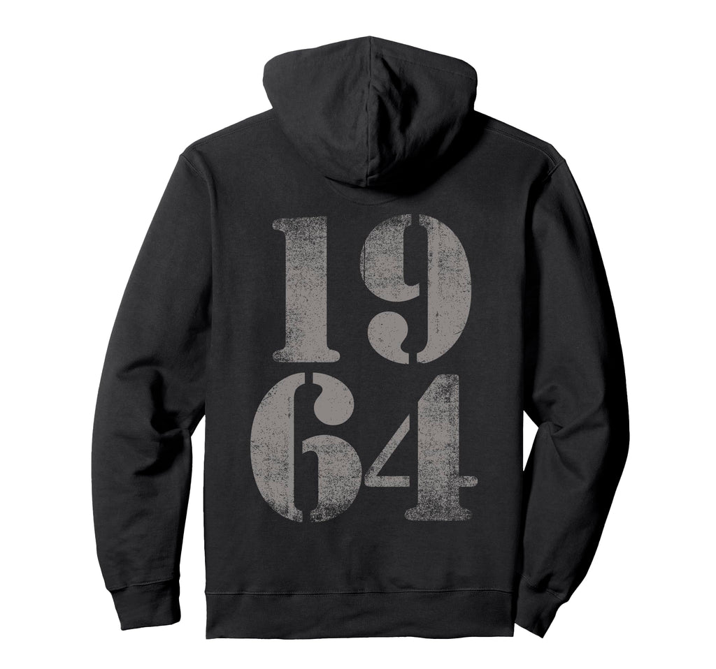 1964 Birth Year Distressed Birthday Hoodie - Trendy Graphic Unisex - T-Shirt, Sweatshirt, Hoodie