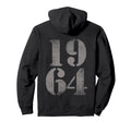 1964 Birth Year Distressed Birthday Hoodie - Trendy Graphic Unisex - T-Shirt, Sweatshirt, Hoodie