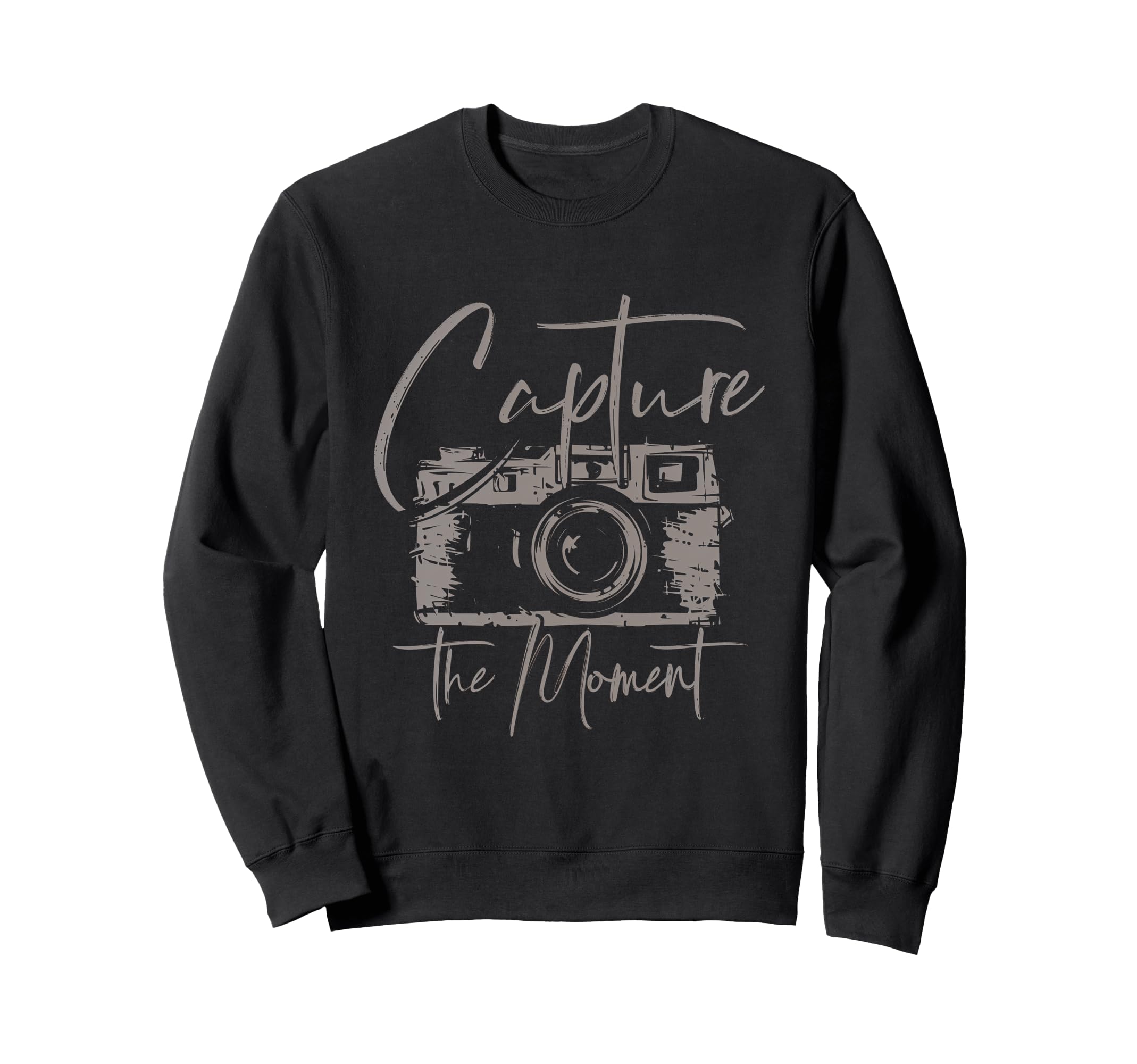 Capture Moment Photography Camera Sweatshirt - Unique Graphic for Adults - T-Shirt, Sweatshirt, Hoodie