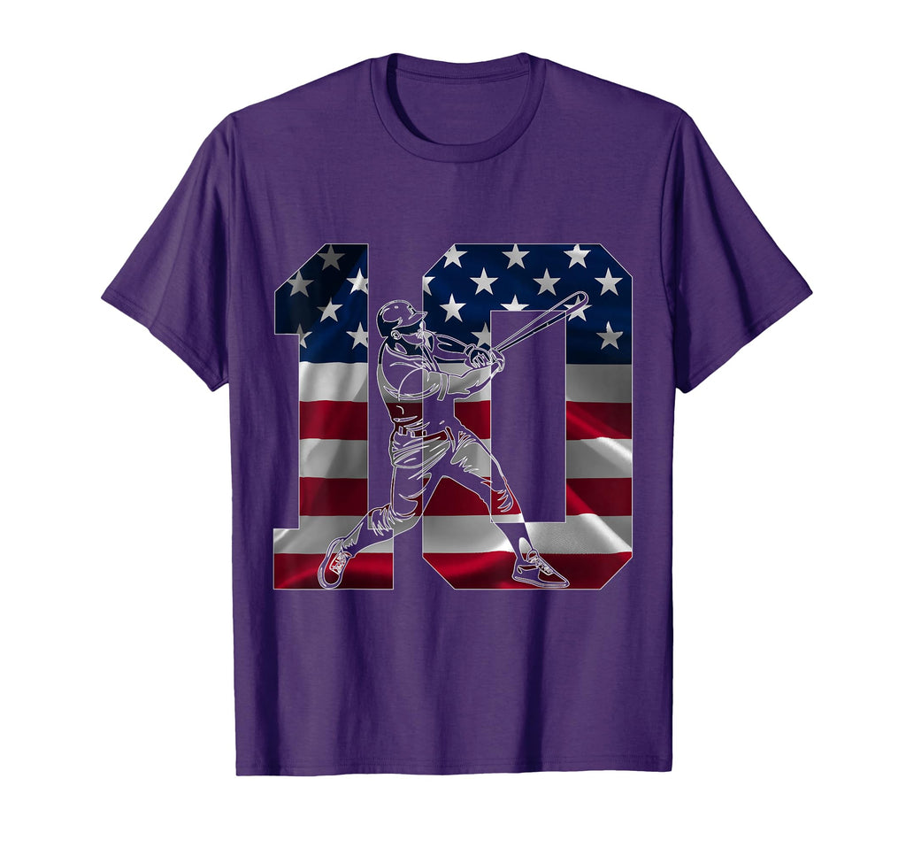 Number 10 Years Baseball 10Th T-Shirt - Custom Art Print for Adults - T-Shirt, Sweatshirt, Hoodie