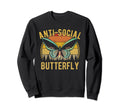 Anti Social Butterfly Sweatshirt - Casual Everyday Wear for Adults - T-Shirt, Sweatshirt, Hoodie
