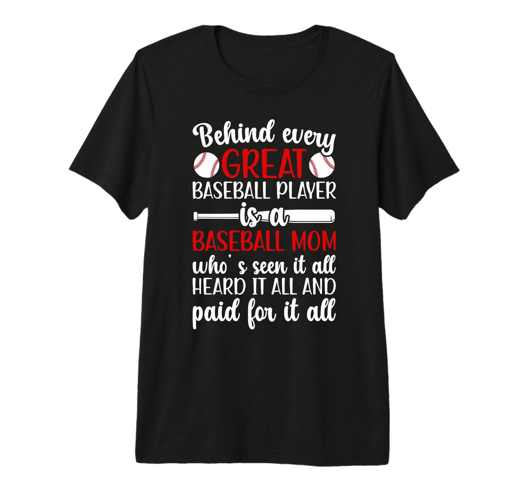 Proud Baseball Mom Baseball Player T-Shirt - Fun Novelty Design Men Women - T-Shirt, Sweatshirt, Hoodie